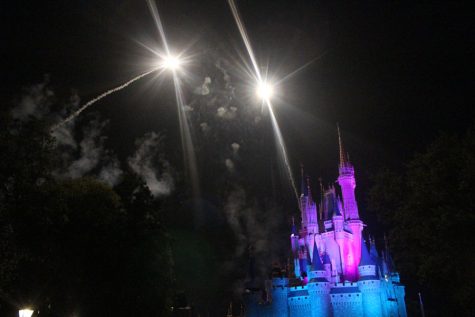 The day is ended with a firework show over Cinderella's castle