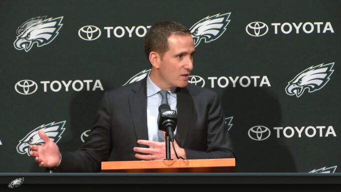 Eagles General Manager Howie Roseman at his January 9 press conference.