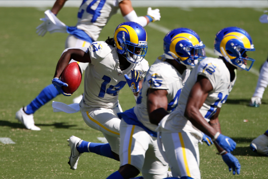 A photo taken during Sundays game. It was the first time the Rams have beat the Eagles since 2004. 