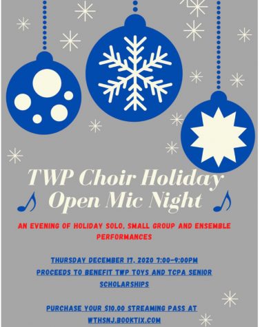 The poster for this years modified holiday festivities from WTHS Choir.